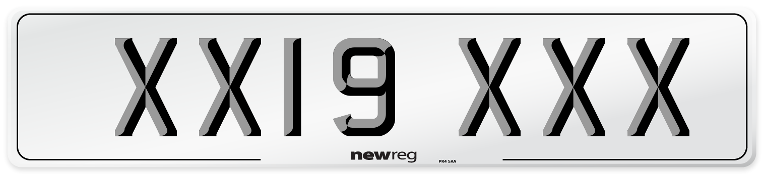 XX19 XXX Number Plate from New Reg